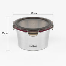 Load image into Gallery viewer, Cuitisan Flora Stainless Microwave-safe Lunch Box - Round 920ml
