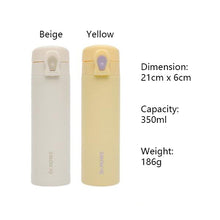 Load image into Gallery viewer, Dr.HOWS Atti One Touch Insulated Bottle 350ml Yellow
