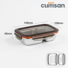 Load image into Gallery viewer, Cuitisan Partition Stainless Microwave-safe Lunch Box - Rectangle No. 1 (220ml)
