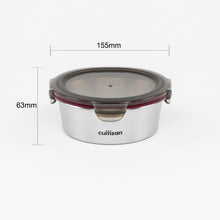 Load image into Gallery viewer, Cuitisan Flora Stainless Microwave-safe Lunch Box - Round 640ml
