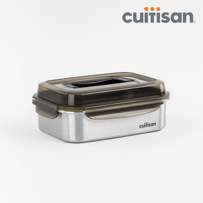 Cuitisan Signature Stainless Microwave-safe Lunch Box - Rectangle with Handle 2400ml