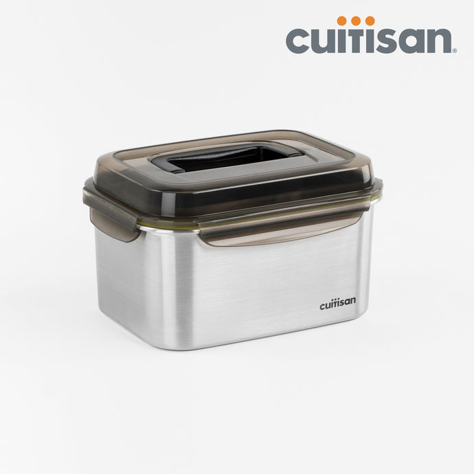 Cuitisan Signature Stainless Microwave-safe Lunch Box - Rectangle with Handle 4000ml