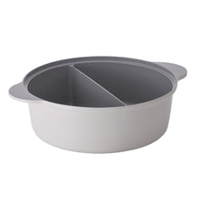 Load image into Gallery viewer, Neoflam FIKA Divided Hot Pot Casserole with steamer 30cm (IH) Ivory
