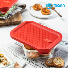 Load image into Gallery viewer, Sillymann Oven Glass Container Rectangle 1000ml (Red)
