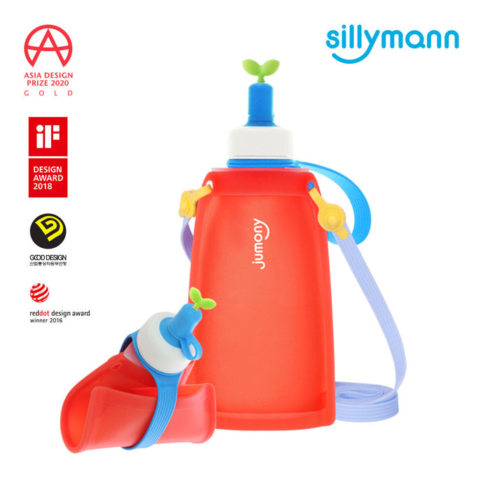 Sillymann Platinum Silicone Kids Water Pouch 300ml (Red)