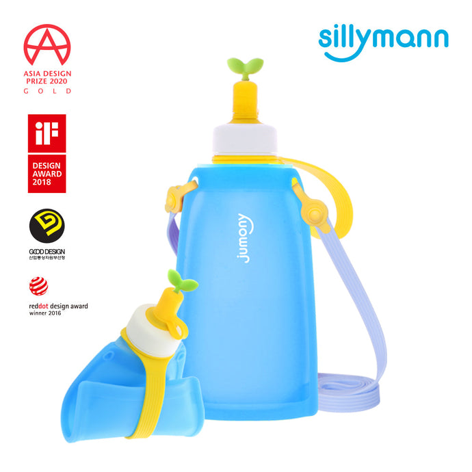 Sillymann Platinum Silicone Kids Water Pouch 300ml (Blue)